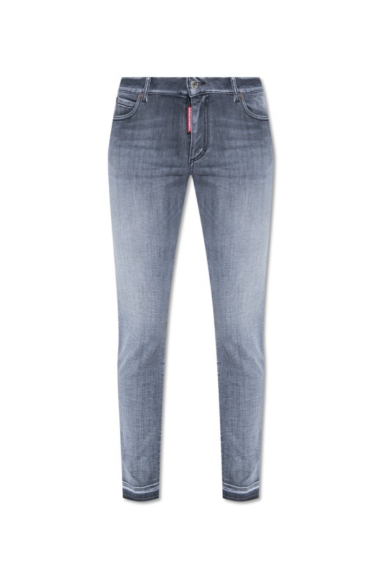 Dsquared2 Women's Medium Waist Skinny Jean-Grey
