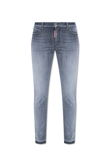 Dsquared2 Women's Medium Waist Skinny Jean-Grey
