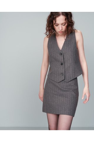 Γυναικείο Grace & Mila γιλέκο Regular Fit Nico-Γκρι