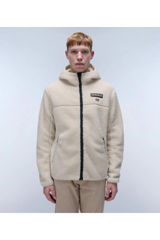 Ανδρική Napapijri ζακέτα Regular Fit T-Tynik-Εκρού