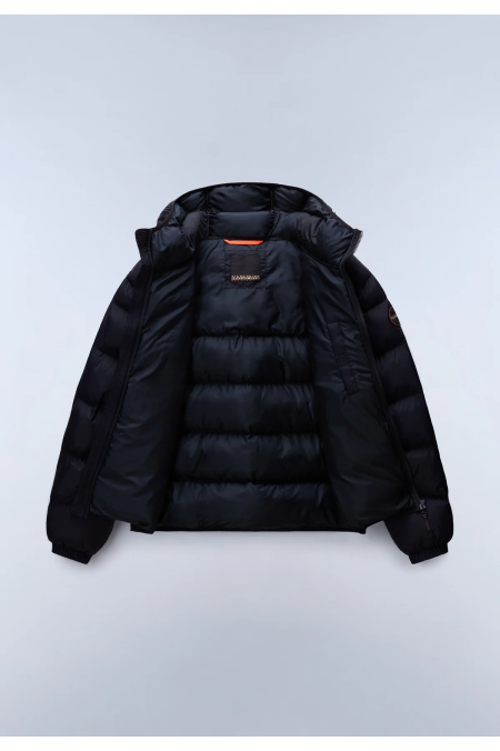 Ανδρικό Napapijri μπουφάν με κουκούλα Regular Fit A-Molveno-Hood-Μαύρο