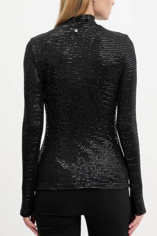 Γυναικεία Hugo μπλούζα ζιβάγκο Slim Fit Drisila-Μαύρο 2