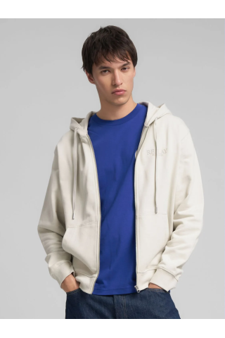 Ανδρική Replay φούτερ ζακέτα με κουκούλα Regular Fit-Εκρού
