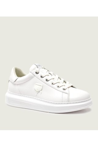 Ανδρικά Karl Lagerfeld δερμάτινα παπούτσια Sneakers-Λευκό
