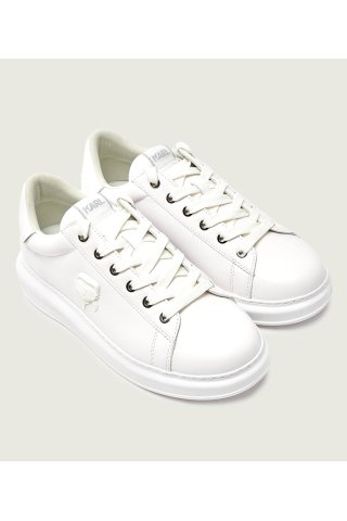 Ανδρικά Karl Lagerfeld δερμάτινα παπούτσια Sneakers-Λευκό 2