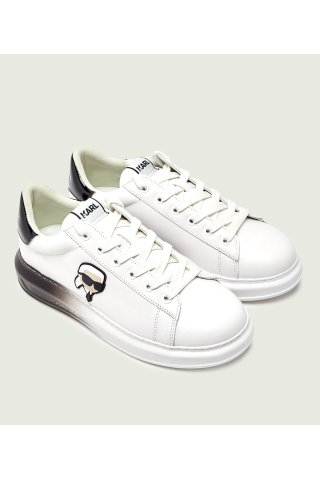 Ανδρικά Karl Lagerfeld δερμάτινα παπούτσια Sneakers-Λευκό 2
